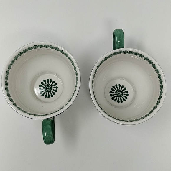 Anthropologie Large Footed Stoneware Floral Cups - Picture 4 of 7